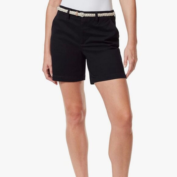 Gloria Vanderbilt, All around slimming effect black short, elastic waist - Picture 1 of 6
